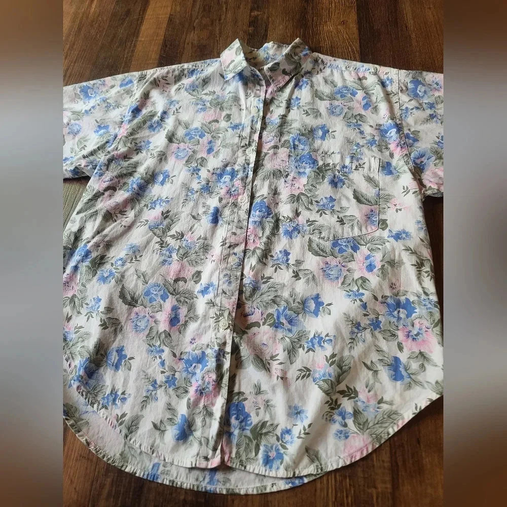 Vintage Andrew Sports botanical shirt